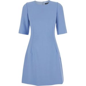 Dolce & Gabbana - Korte Jurk - Blauw - 100% Wol