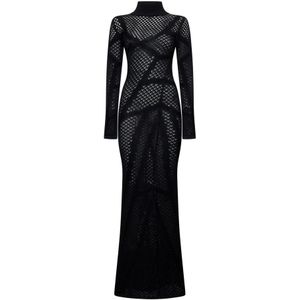 John Richmond, Dames, Jurken, Zwart, Maat: S Wol,