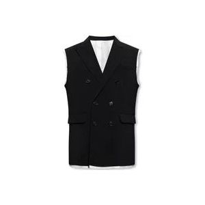 Dsquared2 Ruw afgewerkte vest , Black , Heren , Maat: XL