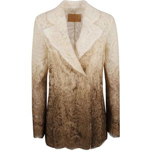 Ermanno Scervino, Dames, Jassen, Beige, Maat: XS