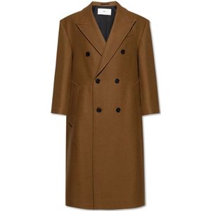 Ami Paris, Heren, Mantels, Bruin, Maat: S Wol,