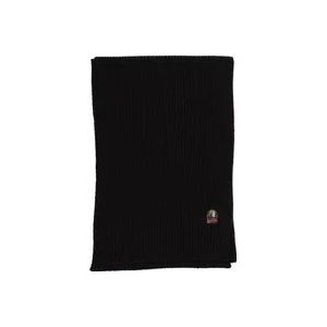 Parajumpers Zwart Geribbeld Wollen Sjaal , Black , unisex , Maat: ONE Size