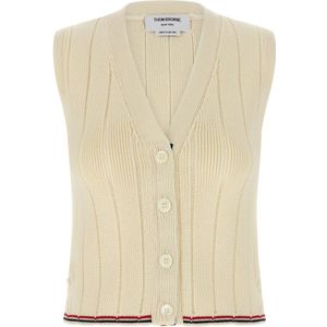 Thom Browne, Dames, Jassen, Wit, Maat: XS Wol,