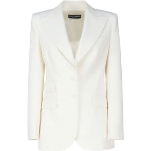 Dolce & Gabbana, Dames, Jassen, Wit, Maat: XS Wol,