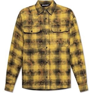 Palm Angels, Heren, Overhemden, Geel, Maat: M