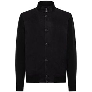 Rrd, Heren, Jassen, Bruin, Maat: M Suède,