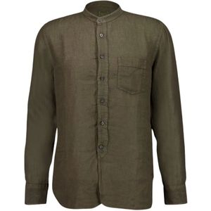 120% Lino, Heren, Overhemden, Groen, Maat: 3XL Linnen,