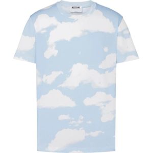 Moschino, Heren, Tops, Blauw, Maat: S Wol,