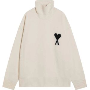 Ami Paris, Heren, Truien, Beige, Maat: M