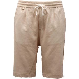 Paolo Pecora, Heren, Korte broeken, Beige, Maat: L Linnen,