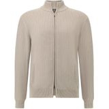 Boggi Milano - Merino Wool Full Zip Rib Sweater - Beige - Heren