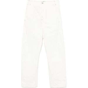 Jacquemus Witte Katoenen Tapered Jeans , White , Heren , Maat: W31