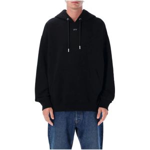 Off White, Heren, Sweatshirts & Hoodies, Zwart, Maat: S Katoen,