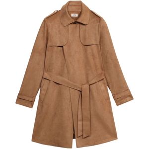 Oltre, Dames, Mantels, Beige, Maat: S Poliester,