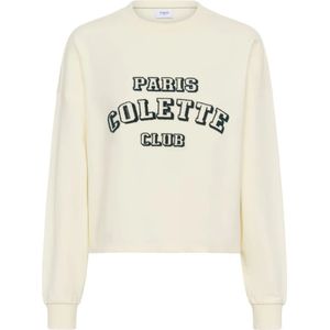 Saint Tropez, Dames, Sweatshirts & Hoodies, Wit, Maat: L Katoen,