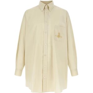 Vivienne Westwood, Dames, Blouses & Shirts, Beige, Maat: M Katoen,