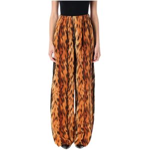 Balenciaga, Dames, Broeken, Bruin, Maat: XS Zijde,