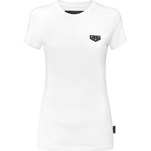Philipp Plein, Dames, Tops, Wit, Maat: L Katoen,