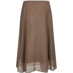 Brunello Cucinelli, Dames, Rokken, Bruin, Maat: XS