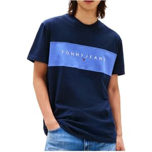 Tommy Jeans - DM0DM21933 - T-shirt - Bruin - Katoen - Korte Mouwen