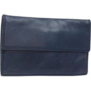 Loewe Pre-owned, Dames, Pre-owned, Blauw, Maat: ONE Size Leer,