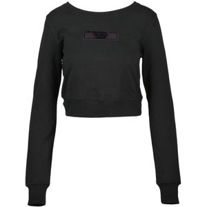 Diesel, Dames, Sweatshirts & Hoodies, Zwart, Maat: M Katoen,
