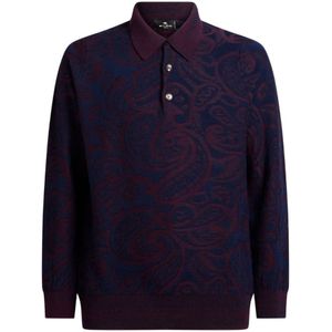 Etro, Heren, Tops, Paars, Maat: L Wol,