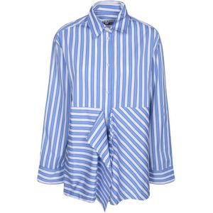 JW Anderson, Dames, Blouses & Shirts, Blauw, Maat: 2XS Katoen,