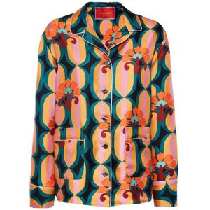 La DoubleJ, Dames, Blouses & Shirts, Veelkleurig, Maat: M Zijde,