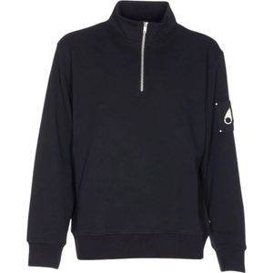 Moose Knuckles, Heren, Sweatshirts & Hoodies, Zwart, Maat: 2XL Katoen,