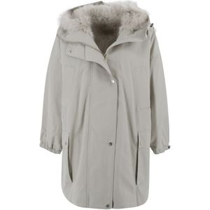 Max Mara Studio, Dames, Mantels, Beige, Maat: XS