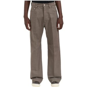 Rick Owens, Heren, Broeken, Grijs, Maat: W32 Katoen,