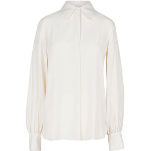 Ottod'Ame, Dames, Blouses & Shirts, Wit, Maat: M Zijde,