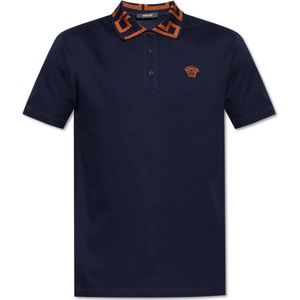 Versace, Heren, Tops, Blauw, Maat: 2XL Katoen,