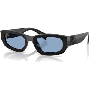 Miu Miu - Mu B04S - Zonnebrillen - Zwart - Acetaat - Geometrisch