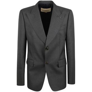 Valentino Garavani, Heren, Jassen, Grijs, Maat: L