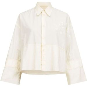 MM6 Maison Margiela, Dames, Blouses & Shirts, Wit, Maat: S Katoen,