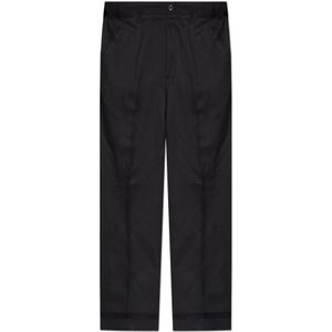 Maison Margiela, Heren, Broeken, Zwart, Maat: L Wol,