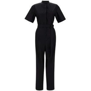 Max Mara, Dames, Jumpsuits & Playsuits, Zwart, Maat: XS Katoen,