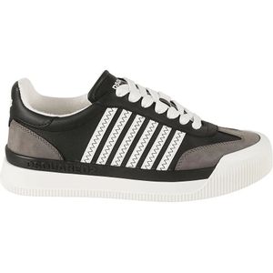 Dsquared2 Zwarte Leren Sneakers , Black , Heren , Maat: 41 EU