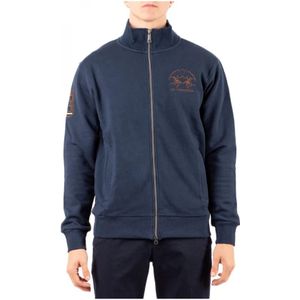 La Martina, Heren, Sweatshirts & Hoodies, Blauw, Maat: L