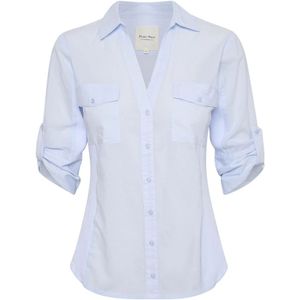 Part Two, Dames, Blouses & Shirts, Blauw, Maat: 2XS Katoen,