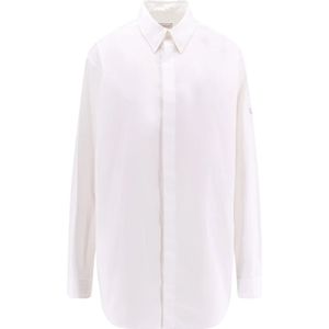Moncler, Dames, Blouses & Shirts, Wit, Maat: 2XS Katoen,