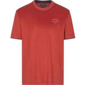 Emporio Armani, Heren, Tops, Oranje, Maat: M