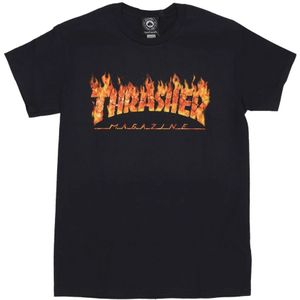Thrasher, Heren, Tops, Zwart, Maat: XL Katoen,