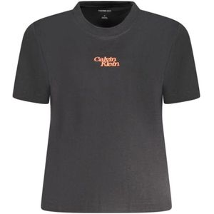 Calvin Klein, Dames, Tops, Zwart, Maat: L Katoen,