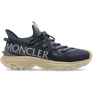 Moncler, Heren, Schoenen, Blauw, Maat: 42 EU Leer,
