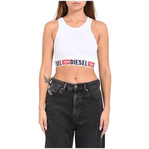 Diesel, Dames, Tops, Wit, Maat: M Katoen,