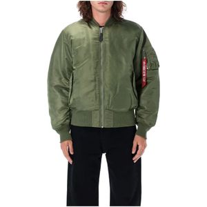 Alpha Industries, Heren, Jassen, Groen, Maat: M Nylon,