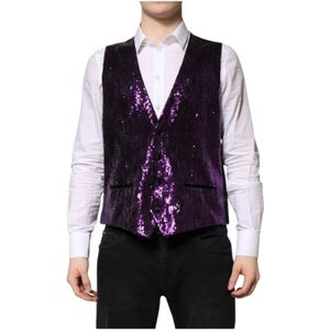 Dolce & Gabbana - Gilet - Wit - Paillet - Formeel